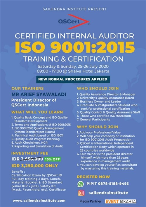Certified Internal Auditor Iso 90012015 Training And Certification