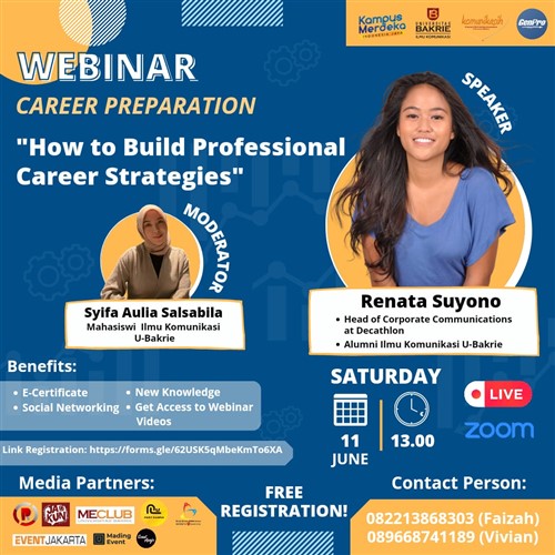 Webinar Career Preparation How To Build Professional Career Strategies · Eventjakarta